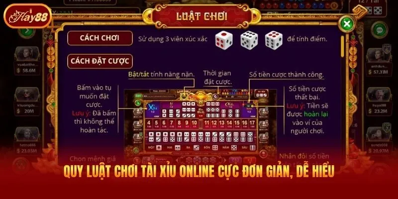 Quy luật chơi Tài Xỉu online cực đơn giản, dễ hiểu